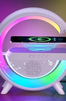 led light with wireless charger